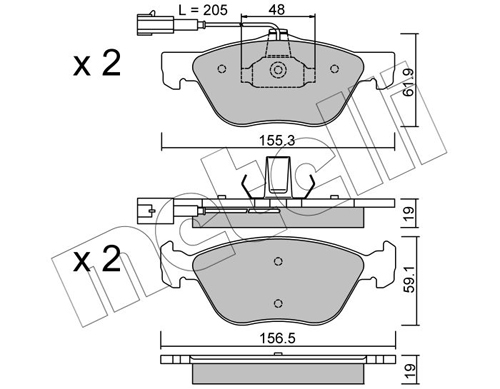 Placute frana METELLI 22-0083-0