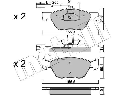 Placute frana METELLI 22-0083-1
