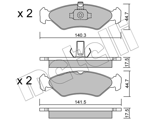 Placute frana METELLI 22-0088-0
