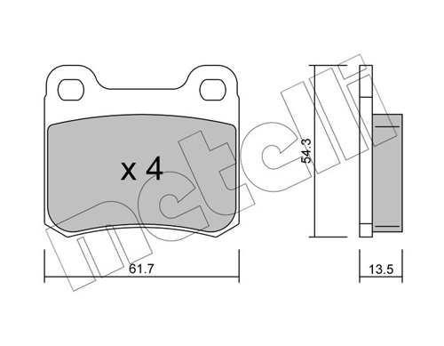 Placute frana METELLI 22-0092-0