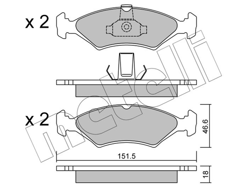 Placute frana METELLI 22-0093-0