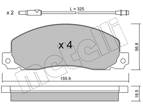 Placute frana METELLI 22-0098-0