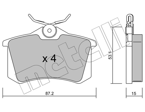 Placute frana METELLI 22-0100-0