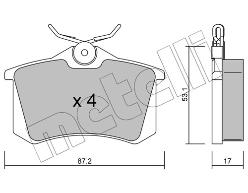 Placute frana METELLI 22-0100-1