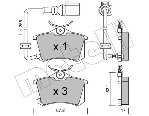 Placute frana METELLI 22-0100-4