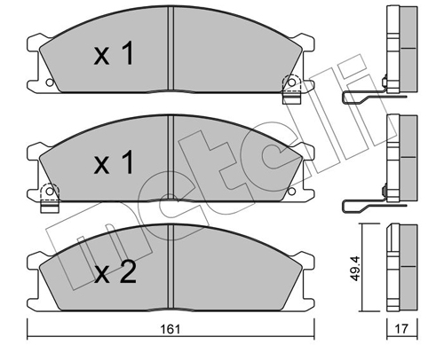 Placute frana METELLI 22-0107-1