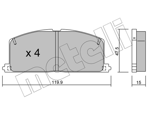 Placute frana METELLI 22-0108-0