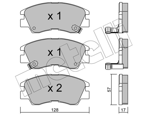 Placute frana METELLI 22-0115-0