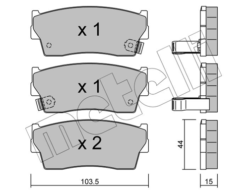 Placute frana METELLI 22-0116-0