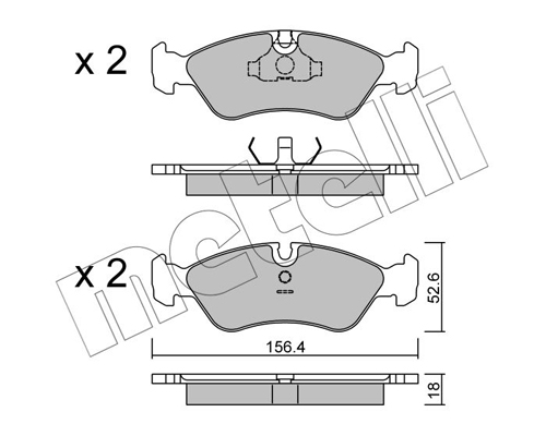 Placute frana METELLI 22-0117-0