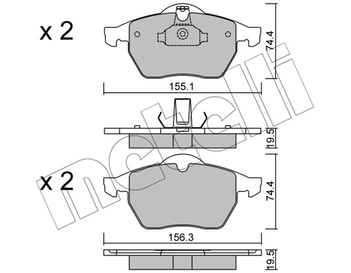Placute frana METELLI 22-0118-0