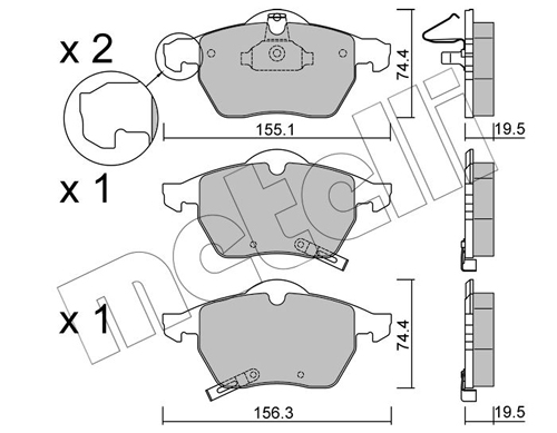 Placute frana METELLI 22-0118-2