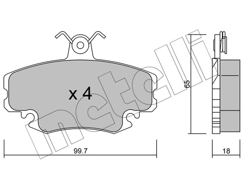 Placute frana METELLI 22-0120-0