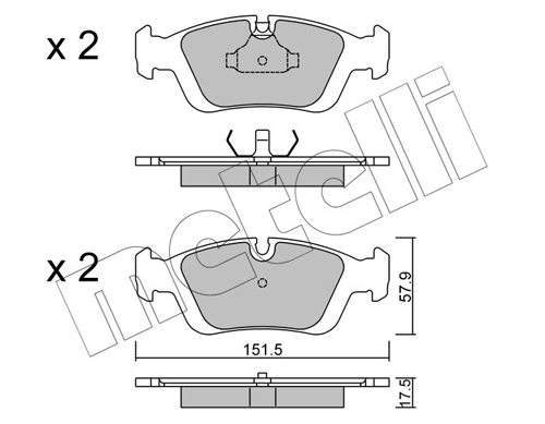 Placute frana METELLI 22-0124-0