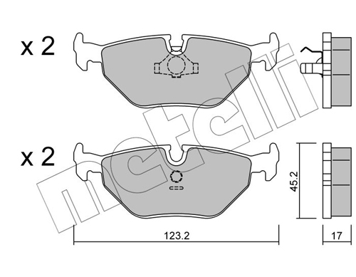 Placute frana METELLI 22-0125-0