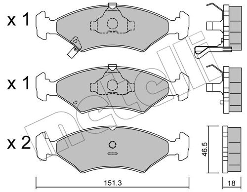 Placute frana METELLI 22-0127-0