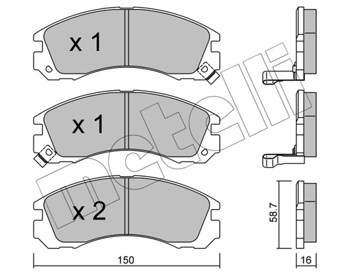 Placute frana METELLI 22-0134-0