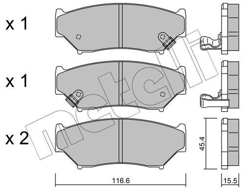 Placute frana METELLI 22-0136-0