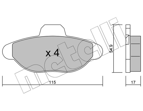 Placute frana METELLI 22-0137-0