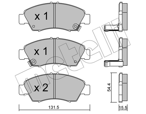Placute frana METELLI 22-0138-0