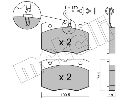 Placute frana METELLI 22-0139-0