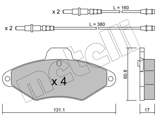 Placute frana METELLI 22-0144-0