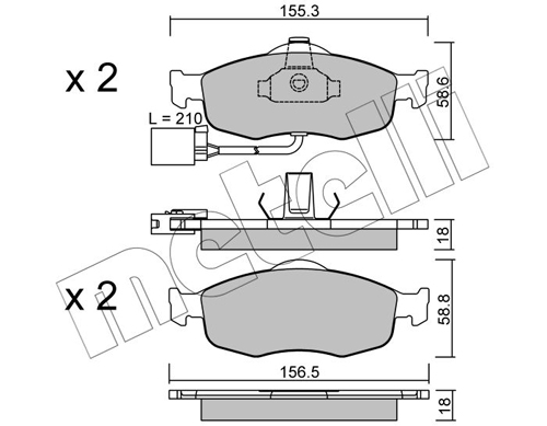 Placute frana METELLI 22-0146-1