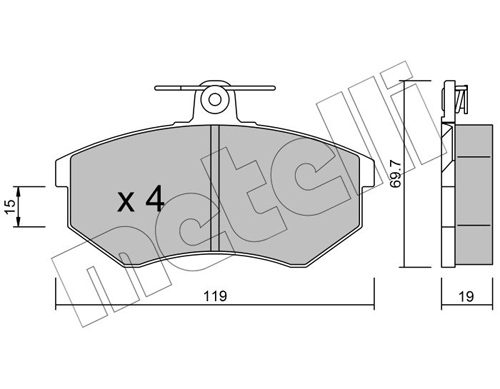 Placute frana METELLI 22-0148-0
