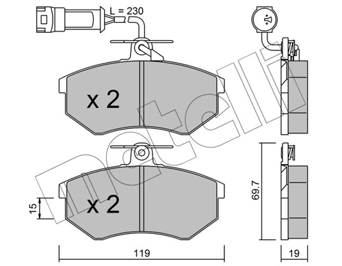 Placute frana METELLI 22-0148-1