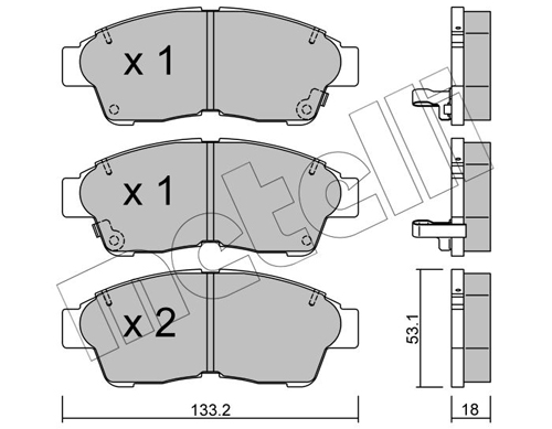 Placute frana METELLI 22-0149-0