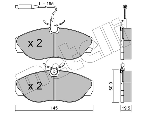 Placute frana METELLI 22-0154-0