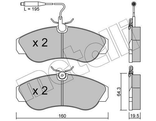 Placute frana METELLI 22-0155-0