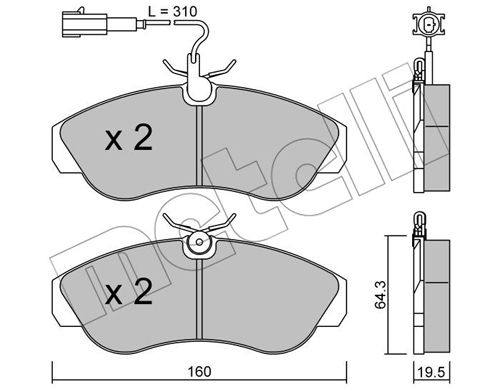 Placute frana METELLI 22-0155-1