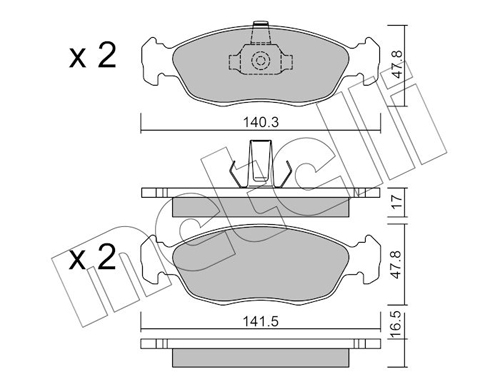 Placute frana METELLI 22-0156-1