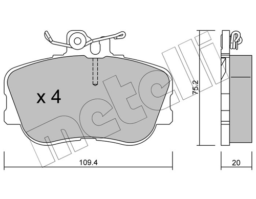 Placute frana METELLI 22-0158-0