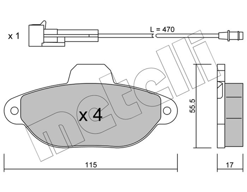Placute frana METELLI 22-0159-0