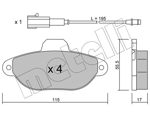 Placute frana METELLI 22-0159-2