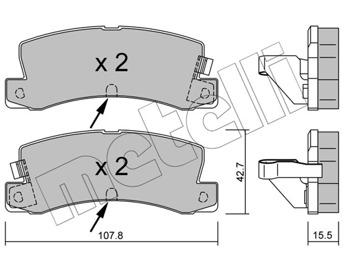 Placute frana METELLI 22-0161-2
