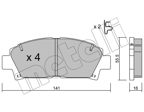 Placute frana METELLI 22-0166-0