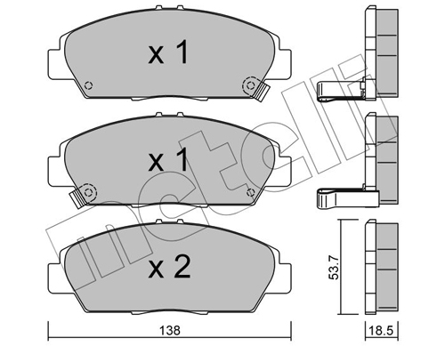 Placute frana METELLI 22-0172-0