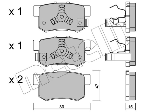 Placute frana METELLI 22-0173-1