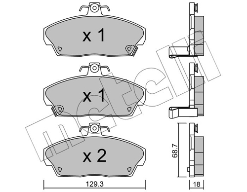 Placute frana METELLI 22-0174-0