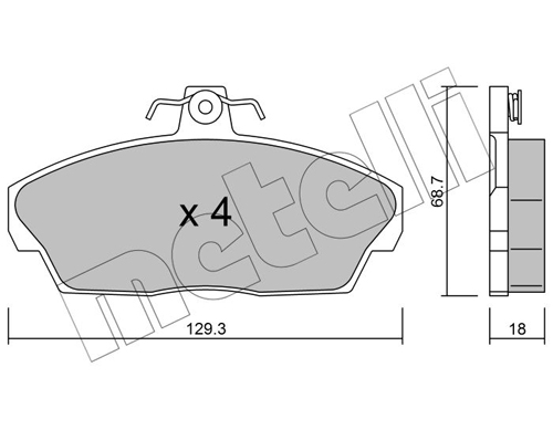 Placute frana METELLI 22-0174-1