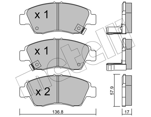 Placute frana METELLI 22-0175-0