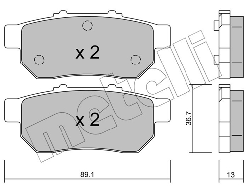 Placute frana METELLI 22-0176-0