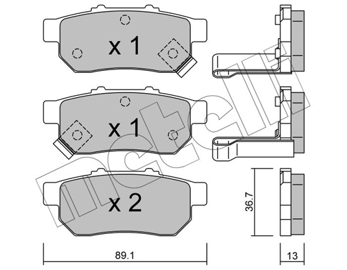 Placute frana METELLI 22-0176-1