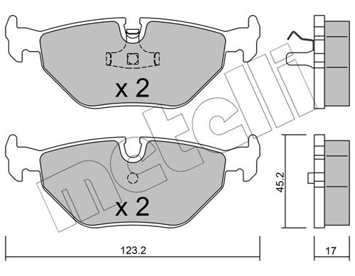 Placute frana METELLI 22-0180-0