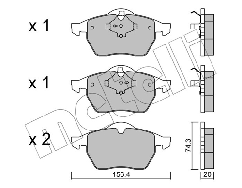 Placute frana METELLI 22-0181-1