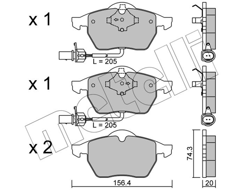 Placute frana METELLI 22-0181-3