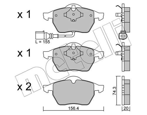 Placute frana METELLI 22-0181-4